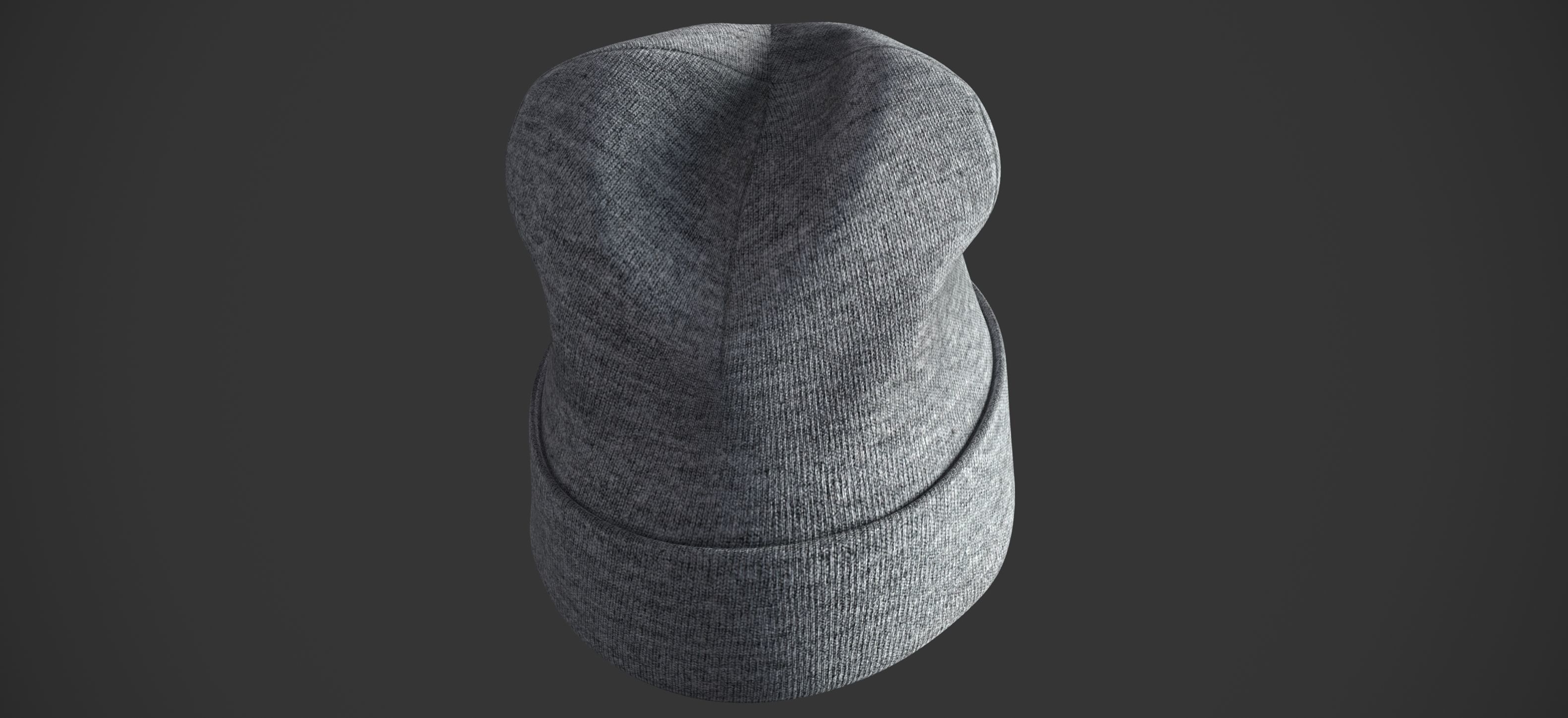Winter hat Low-poly 3D model_12