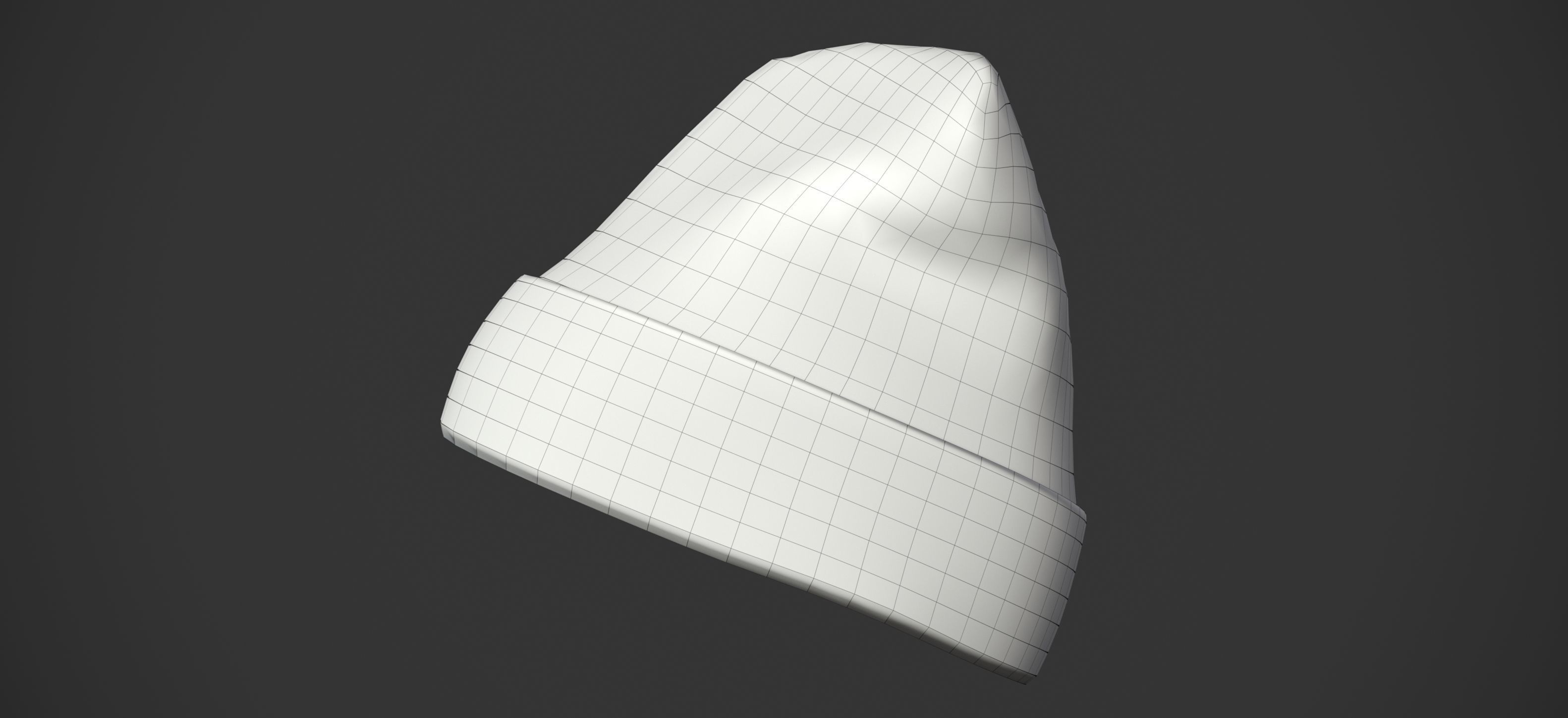 Winter hat Low-poly 3D model_18