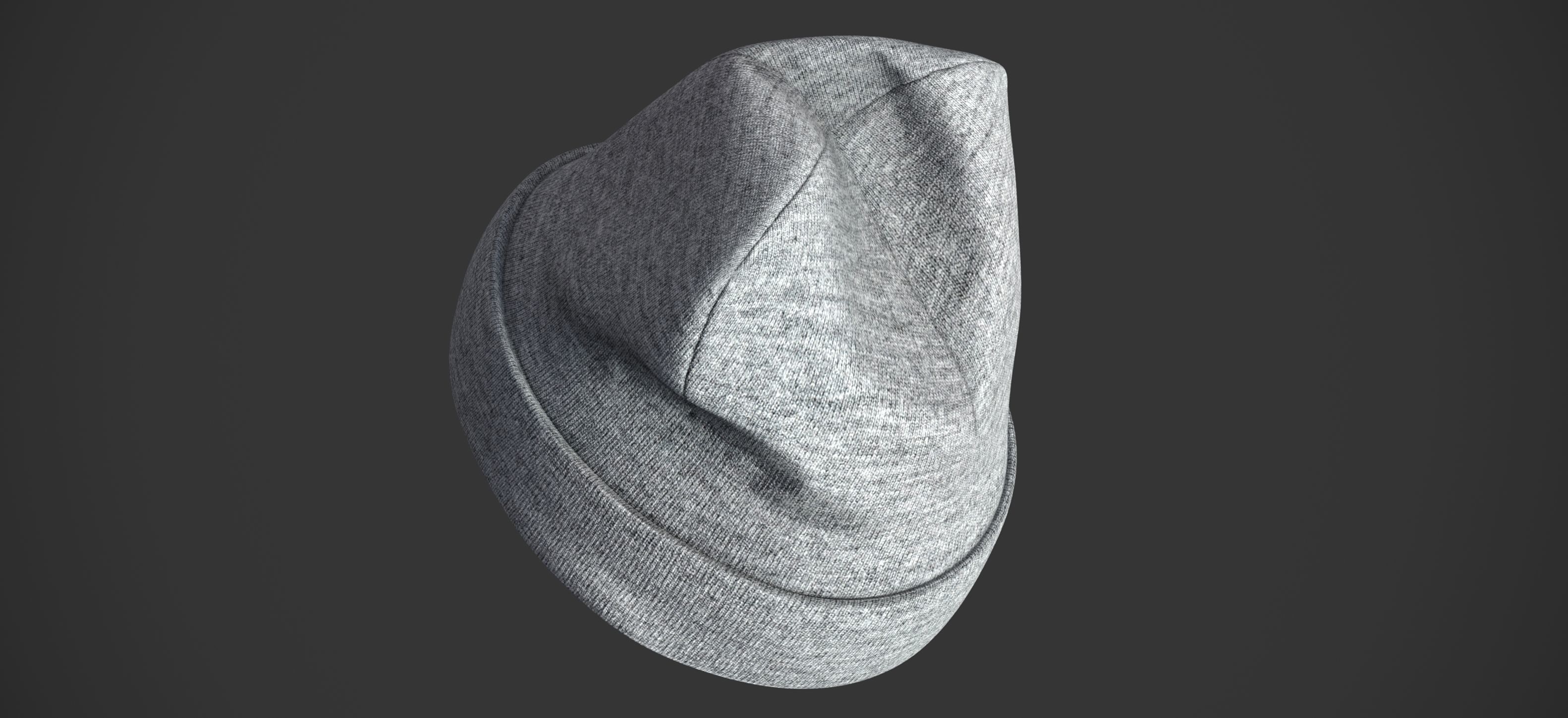 Winter hat Low-poly 3D model_10