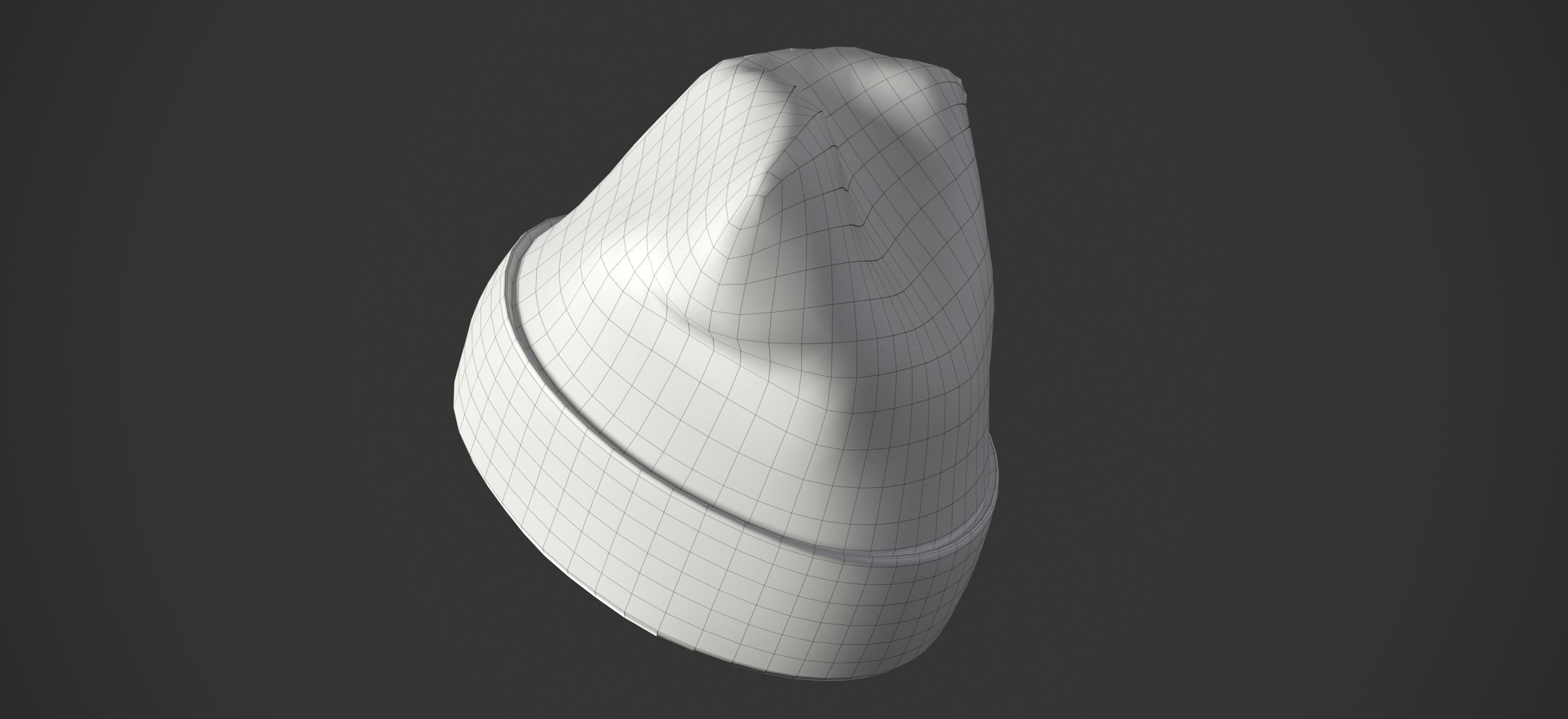 Winter hat Low-poly 3D model_19