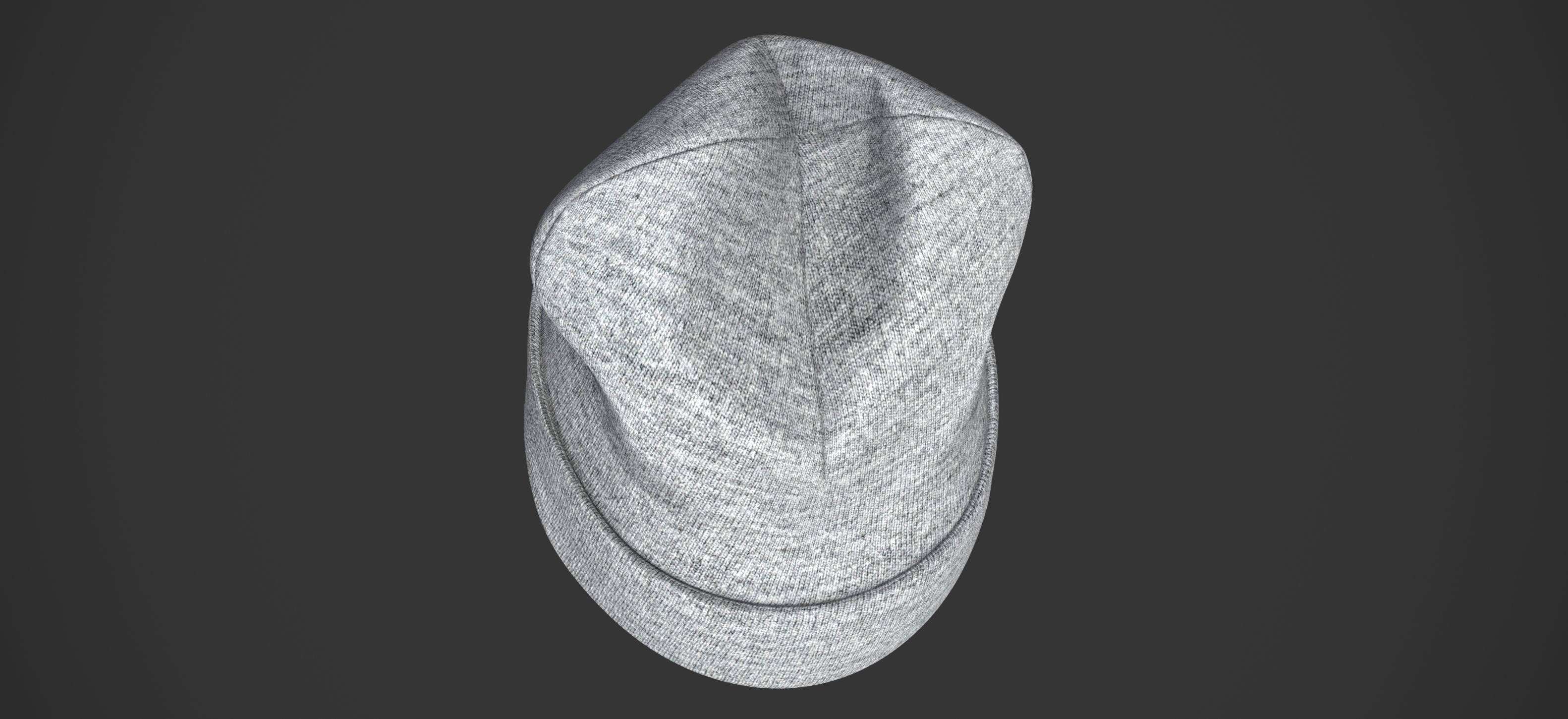 Winter hat Low-poly 3D model_11