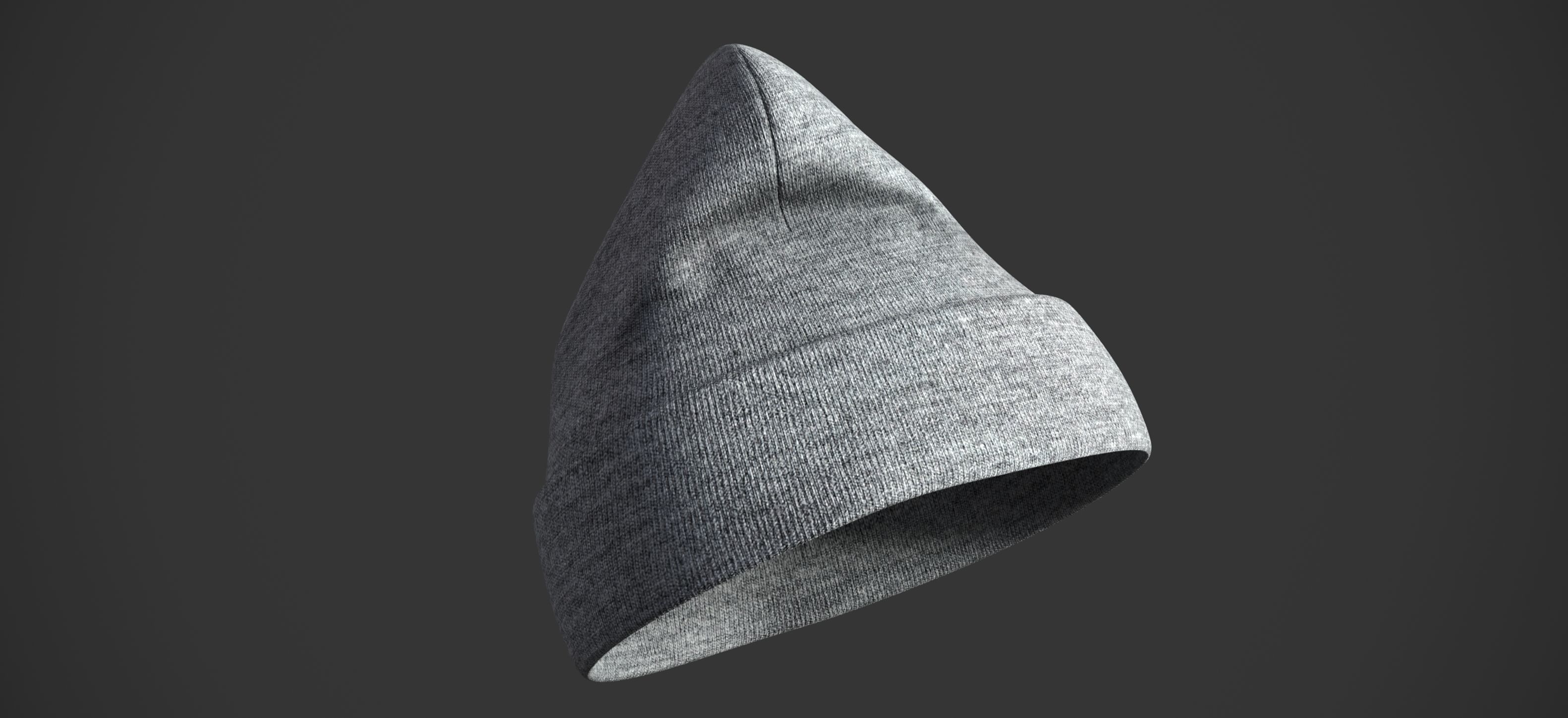 Winter hat Low-poly 3D model_13