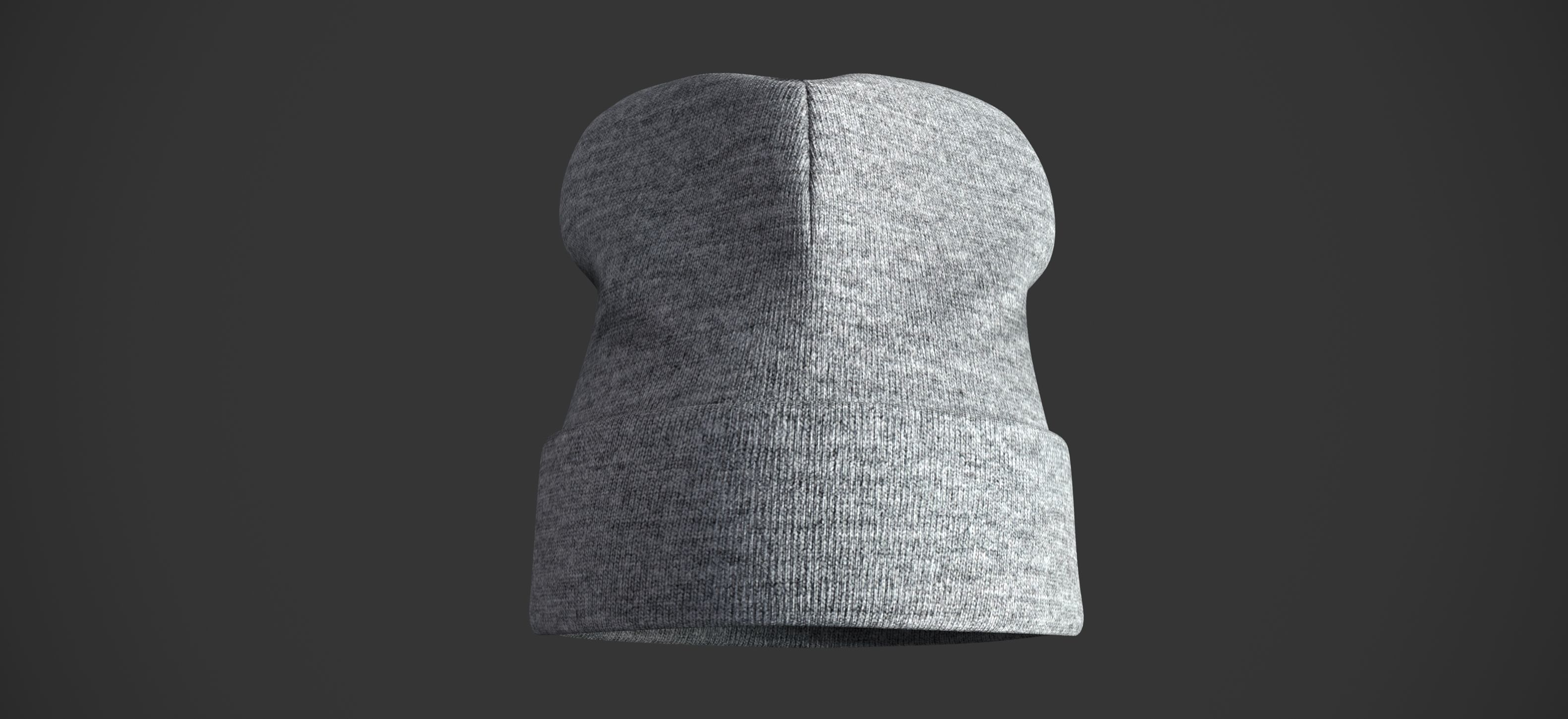 Winter hat Low-poly 3D model_8