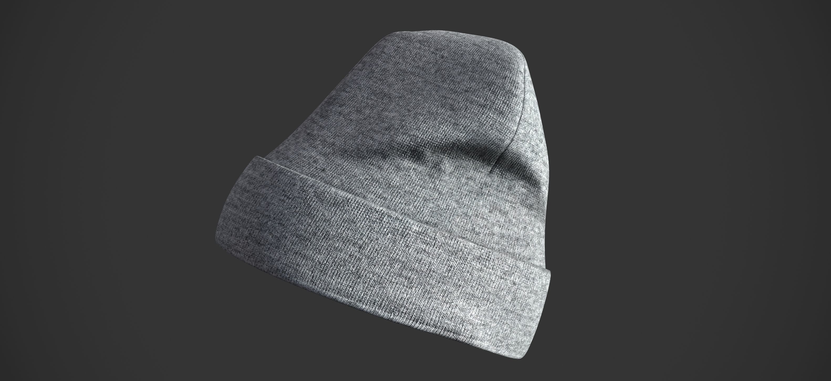 Winter hat Low-poly 3D model_1