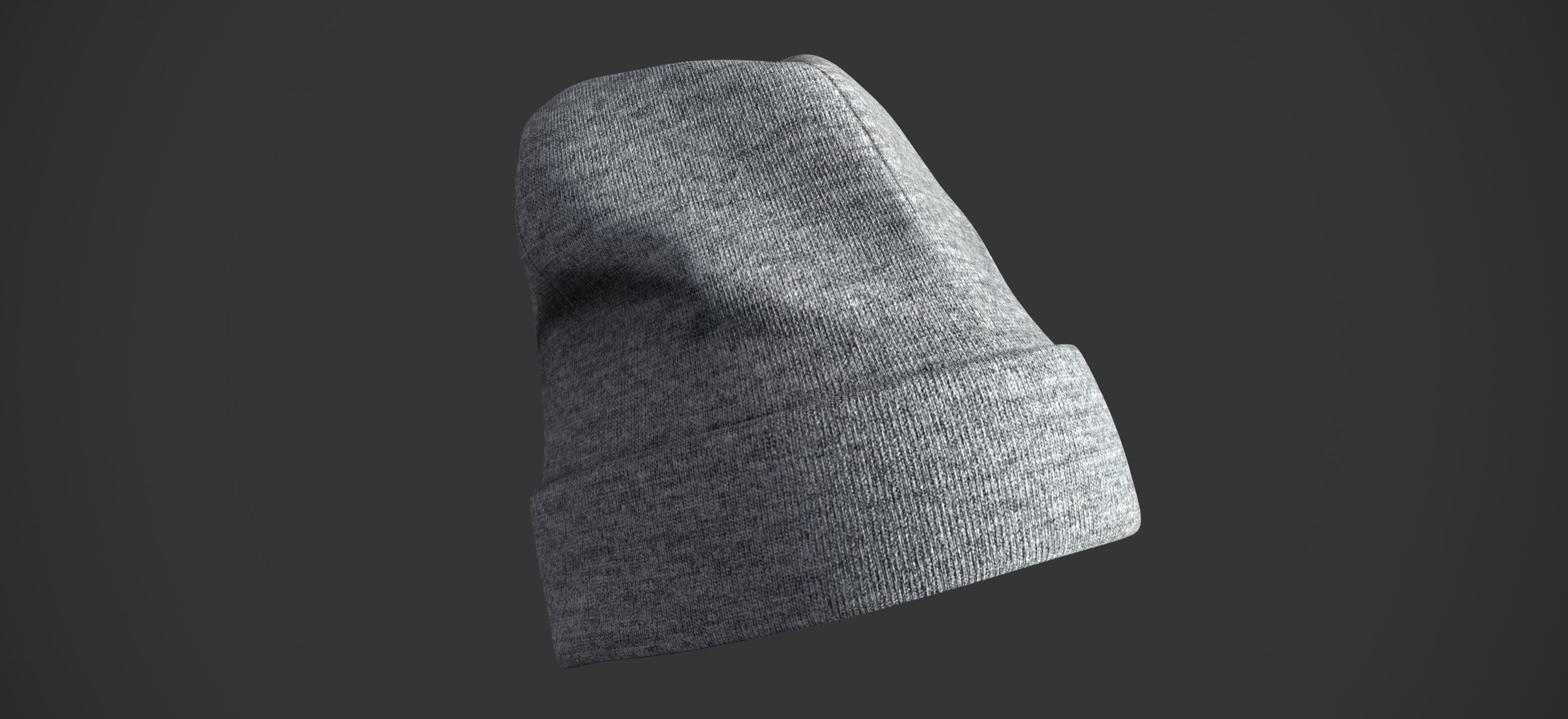 Winter hat Low-poly 3D model_7