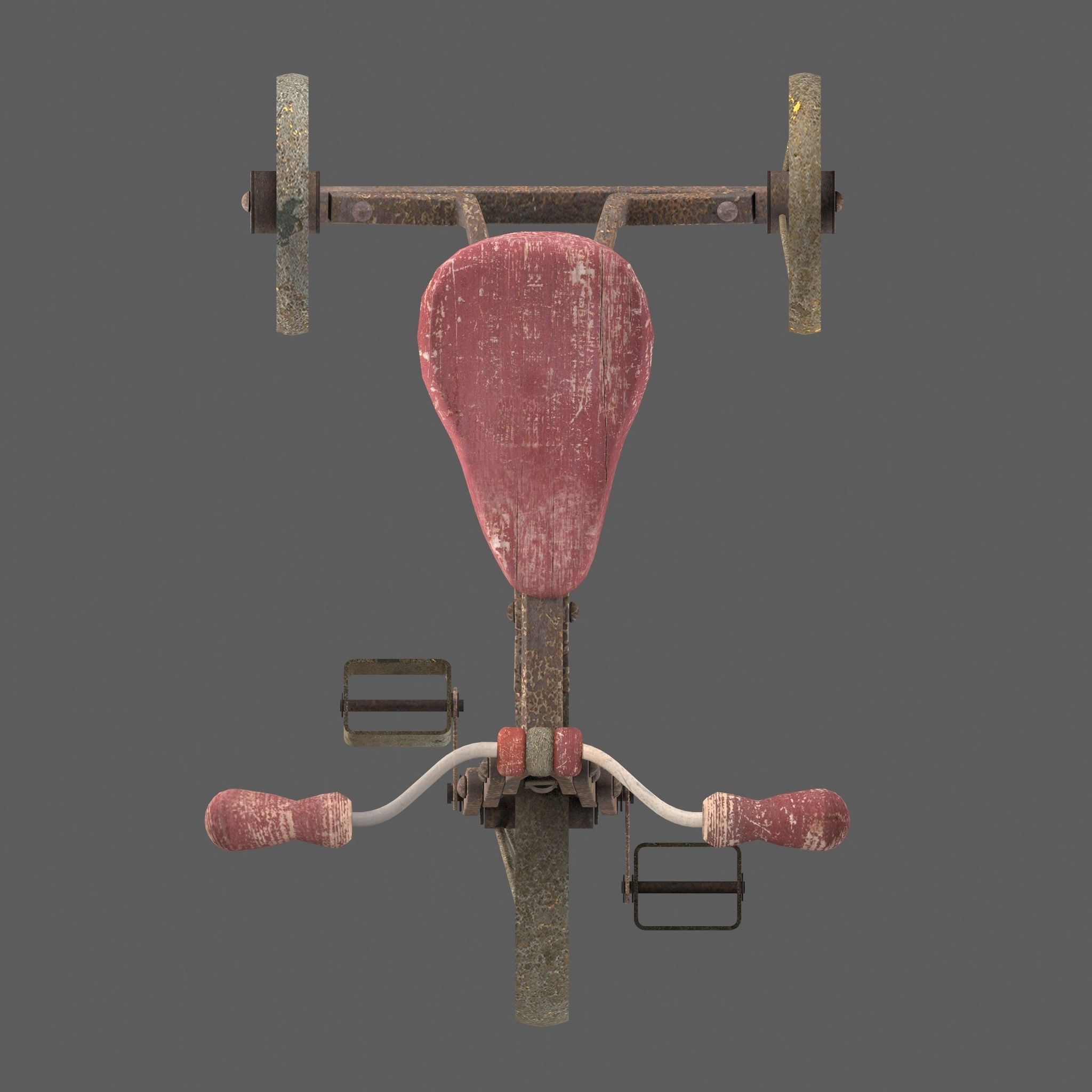 Old Rusty Children Bicycle 3D model_23