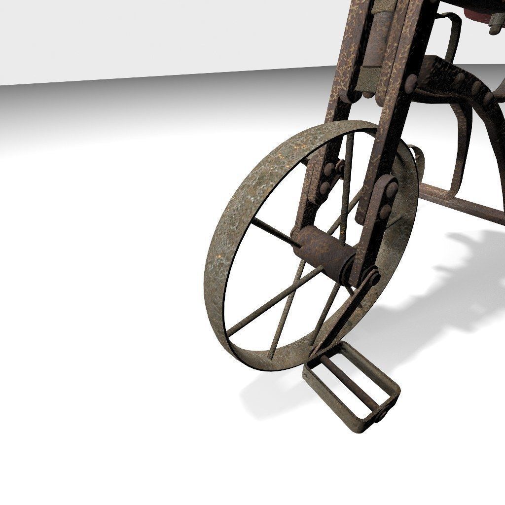 Old Rusty Children Bicycle 3D model_5