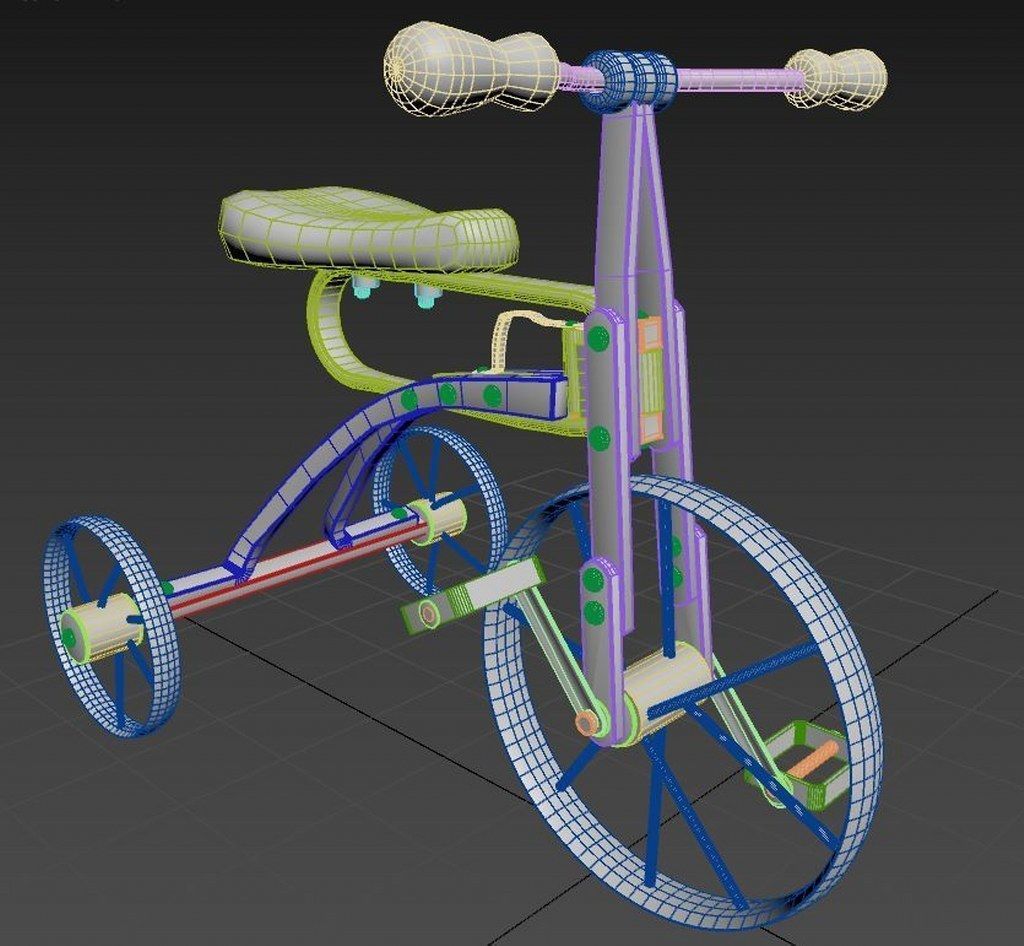 Old Rusty Children Bicycle 3D model_24