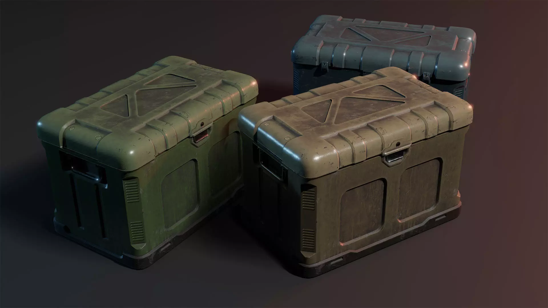Industrial Crate Free low-poly 3D model
