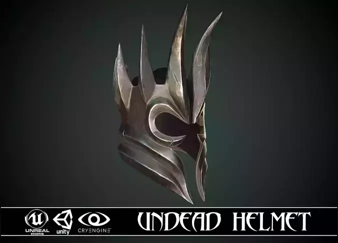 Undead Helm Low-poly 3D model