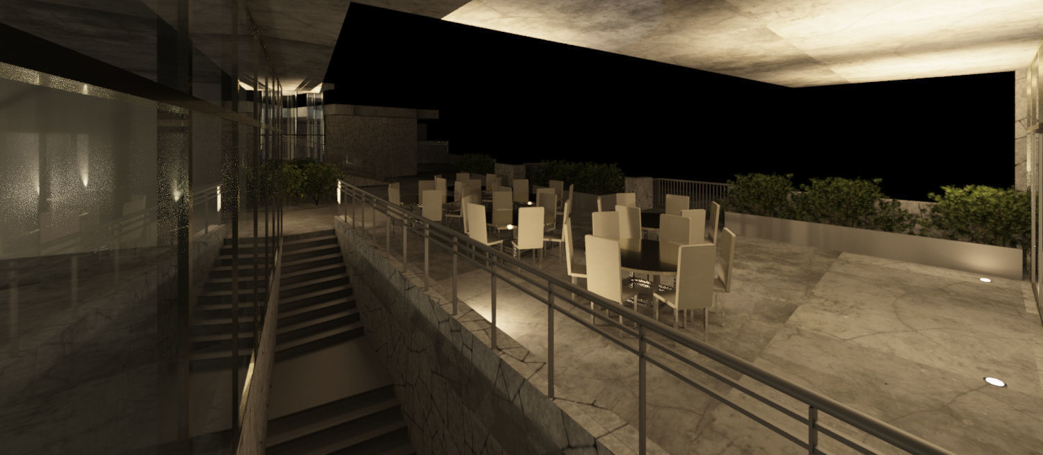 Revit renovated mixed use building as restaurant 2016 3D model_4