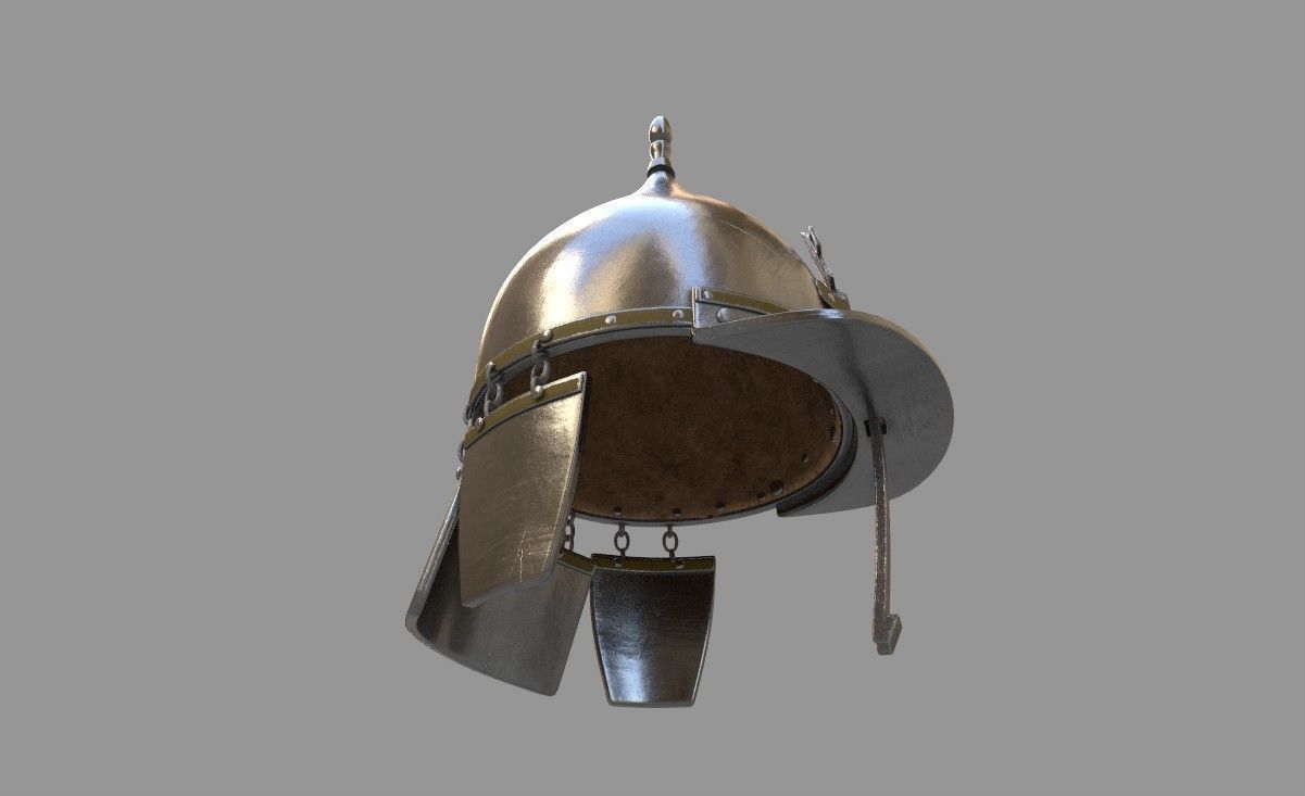MamlukeHelmet metal helmet 3D model_6