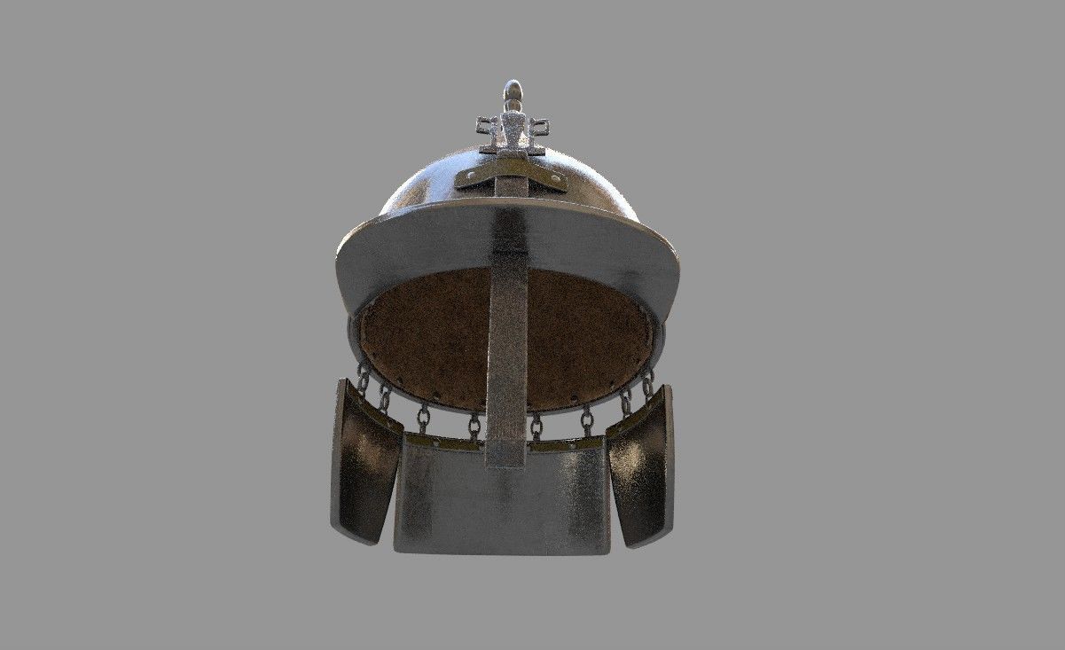 MamlukeHelmet metal helmet 3D model_8