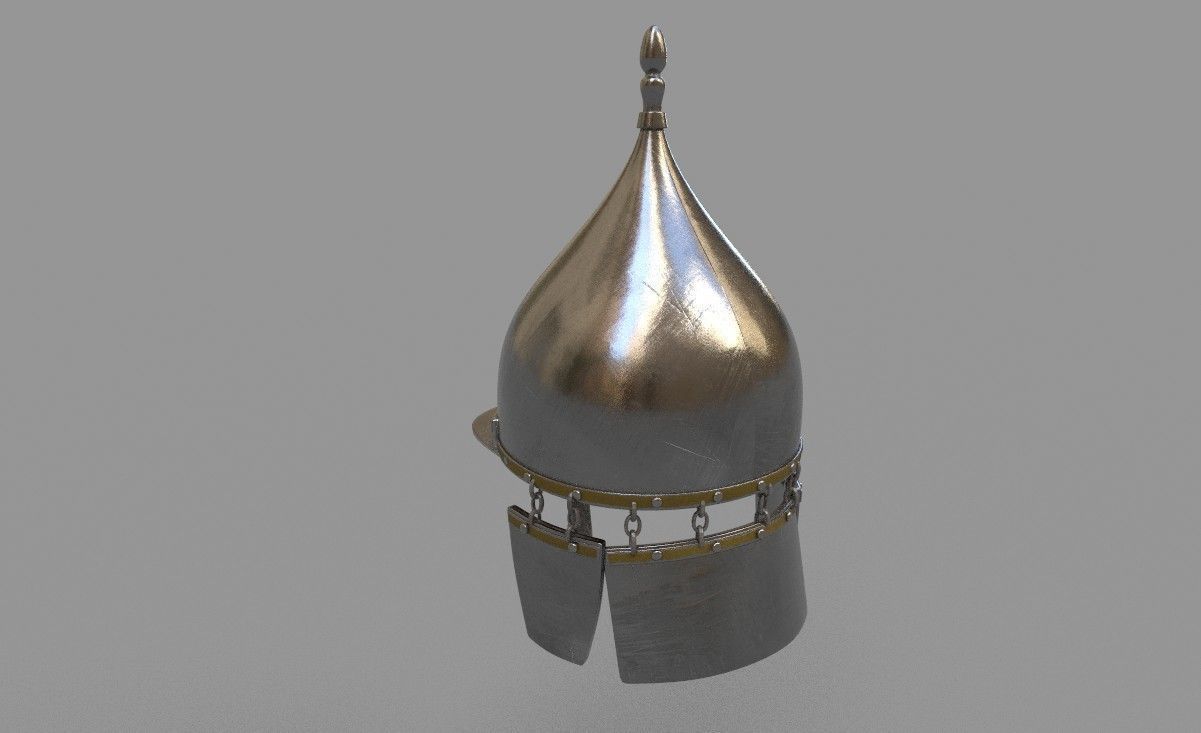 MamlukeHelmet metal helmet 3D model_4