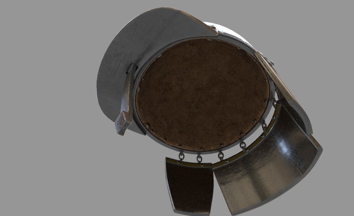 MamlukeHelmet metal helmet 3D model_10