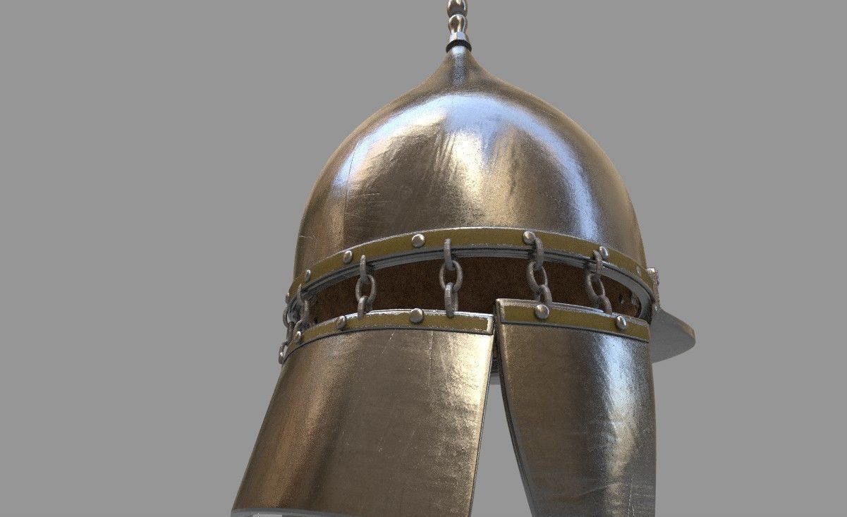 MamlukeHelmet metal helmet 3D model_7