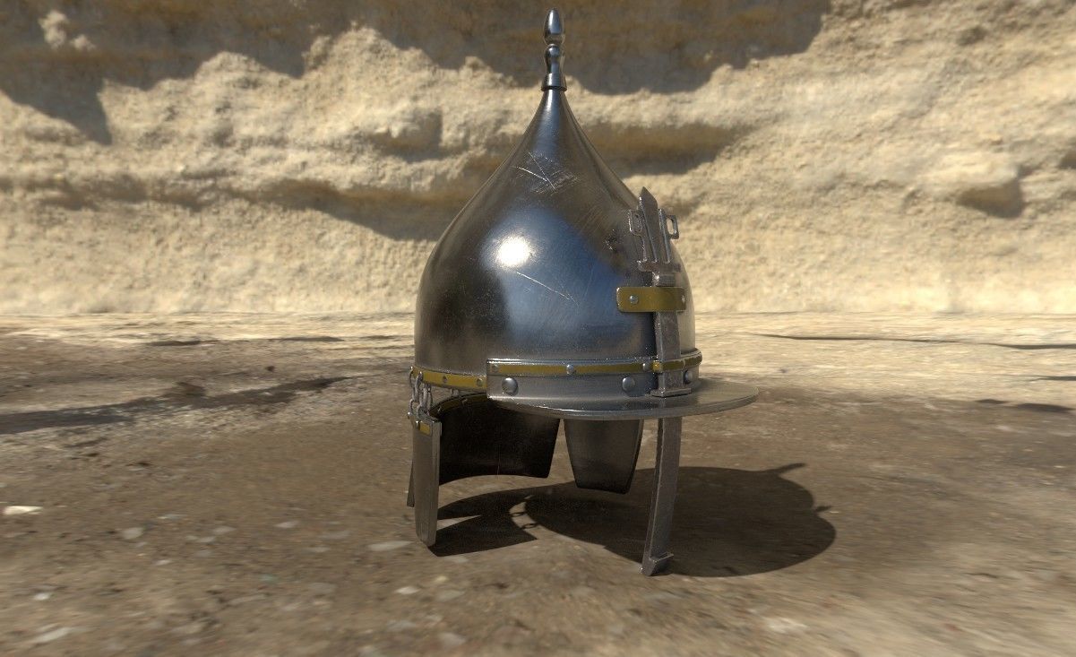MamlukeHelmet metal helmet 3D model_11