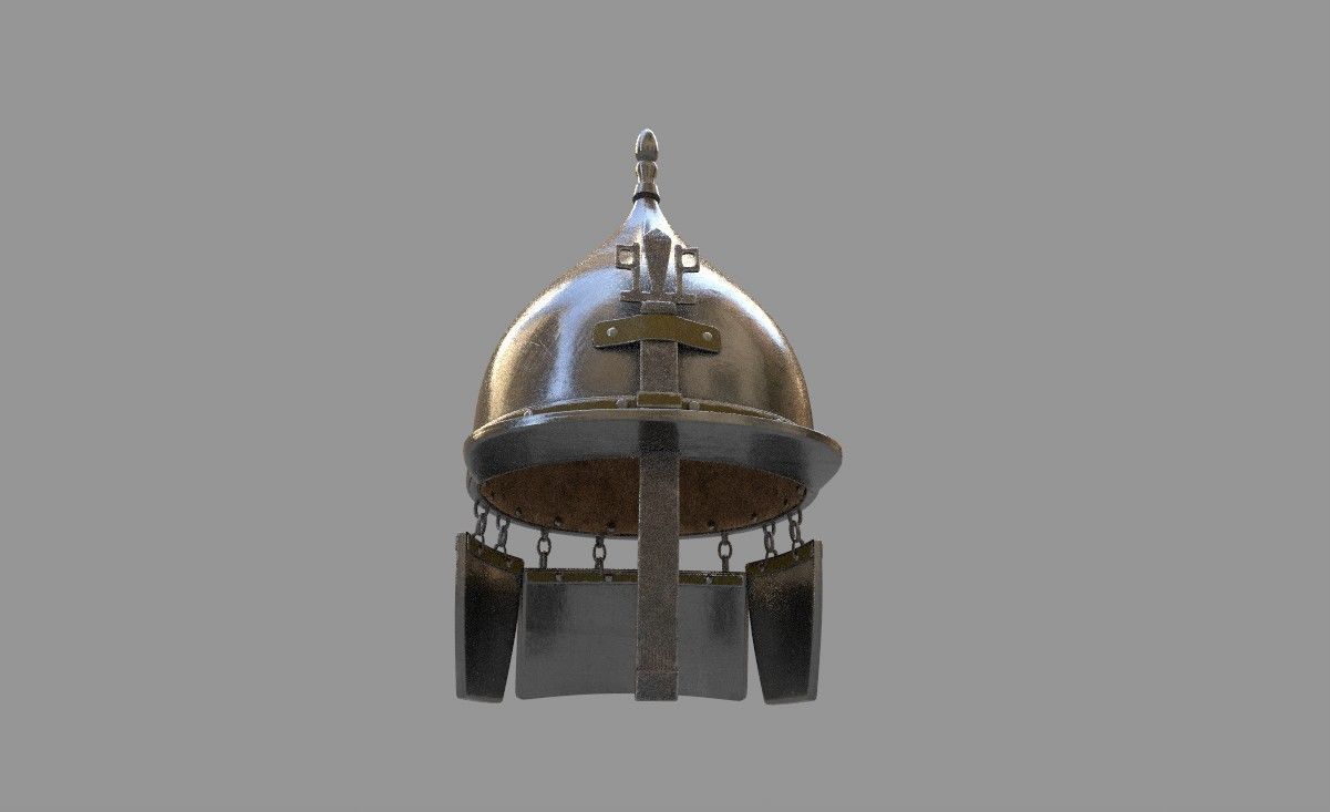 MamlukeHelmet metal helmet 3D model_9