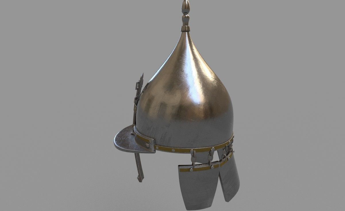 MamlukeHelmet metal helmet 3D model_3