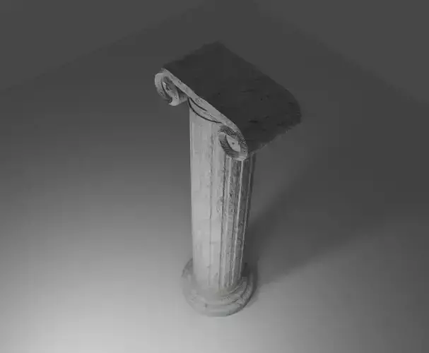 Roman Column Jonic Style - High Poly - Coluna Romana 3D model