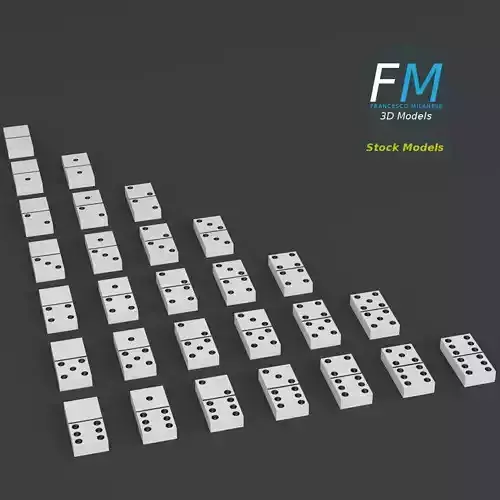 Domino set of dominoes