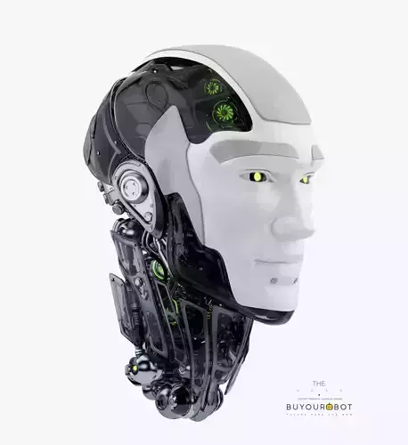 Cyborg head II 3d model 3D model