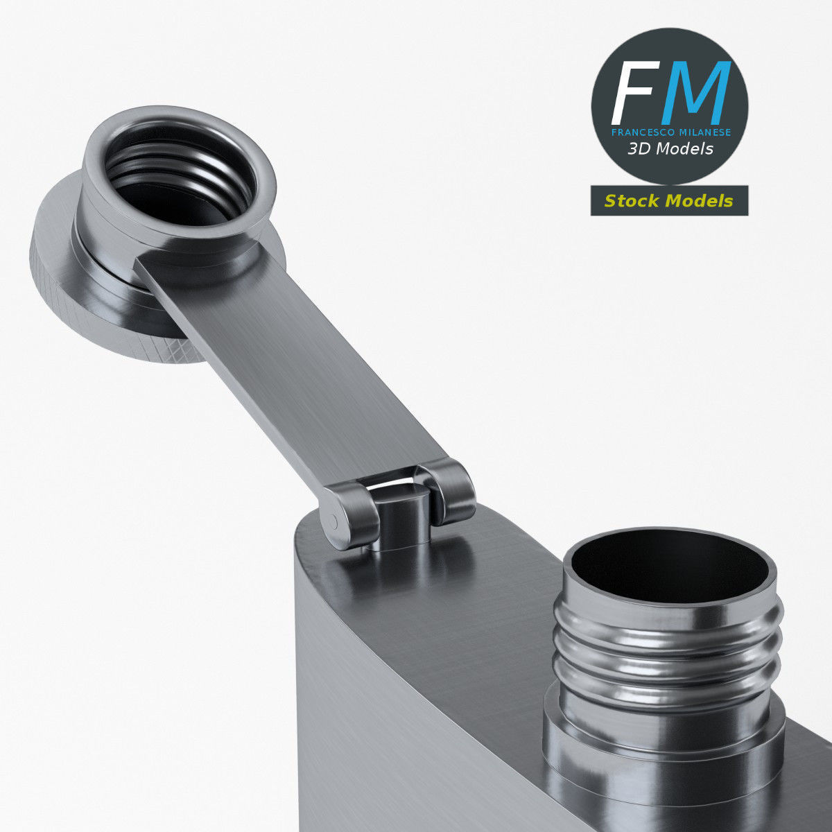 Hip flask 3D model_5