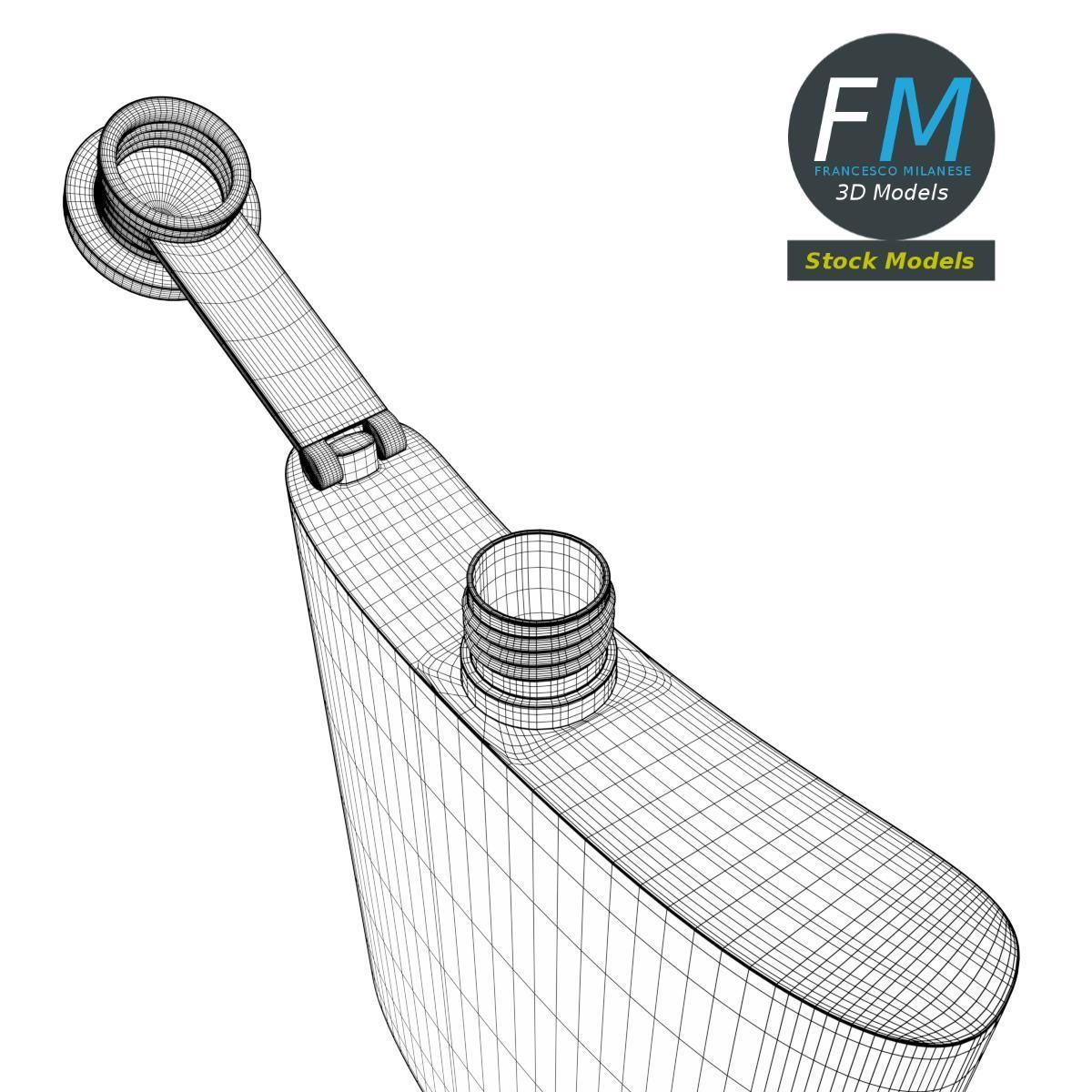 Hip flask 3D model_8