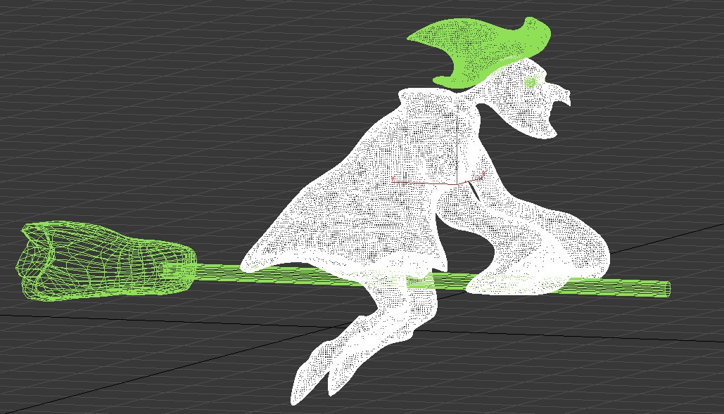 3D Wicked Witch  Low-poly 3D model_3