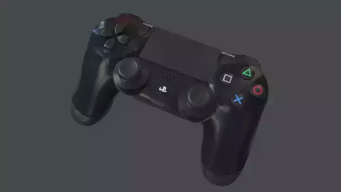 PS4 Controller Low-poly 3D model