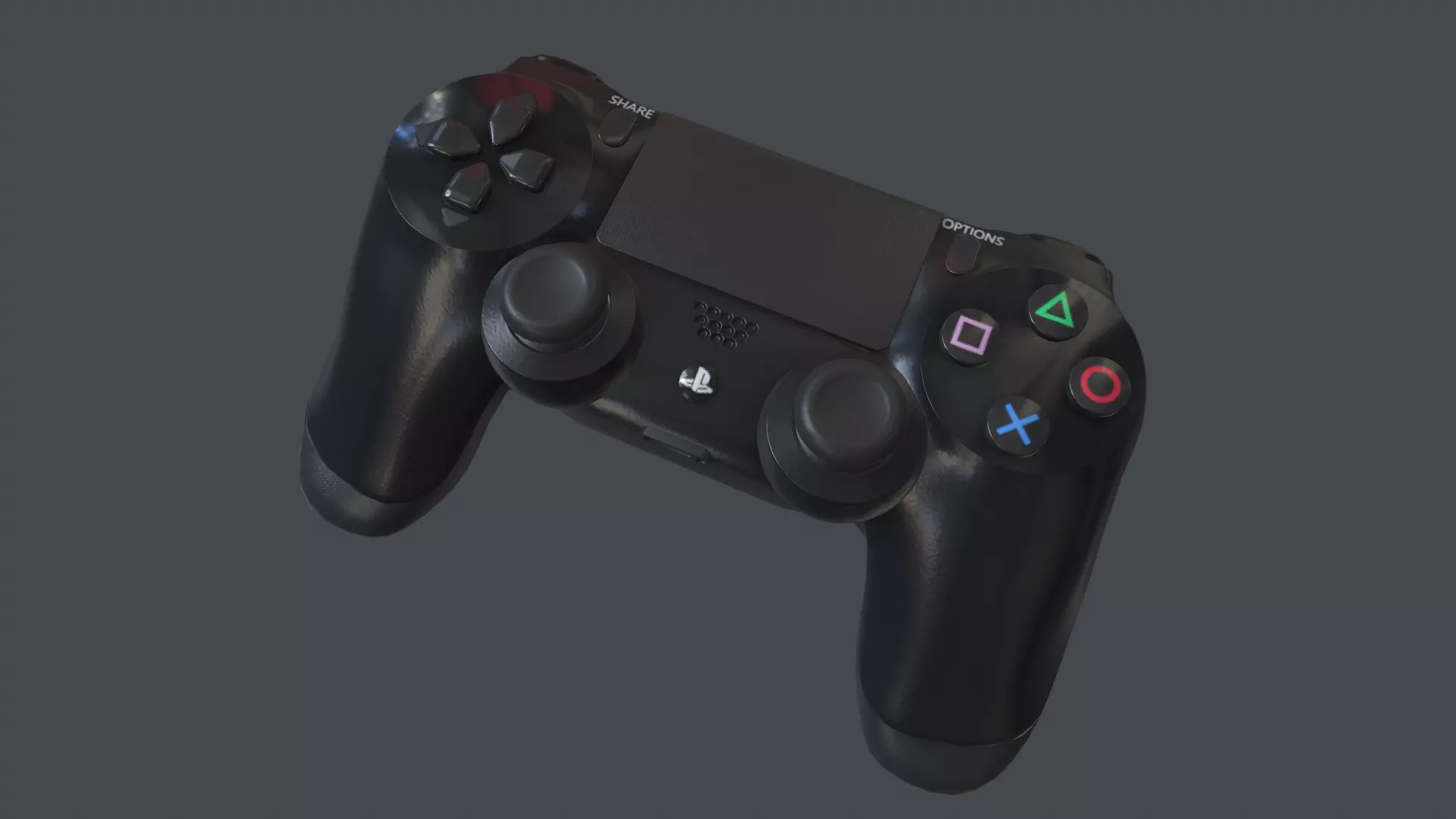 PS4 Controller Low-poly 3D model_0