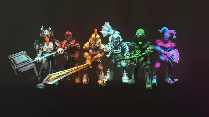 Champions Stylized Character Low-poly 3D model