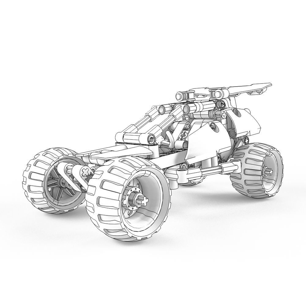 Lego Technic Off-road Racer 3D model_3
