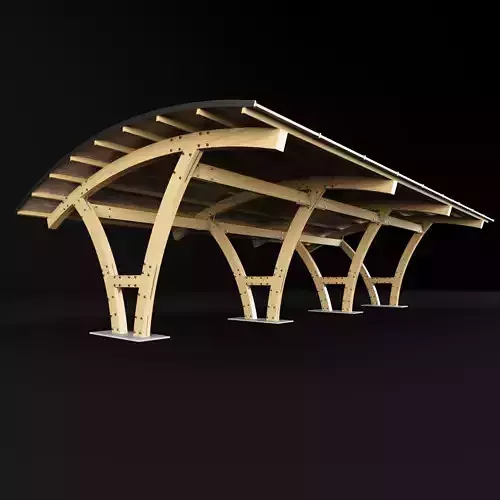 Modern wooden carport 2 outdoor parking canopy and pergola