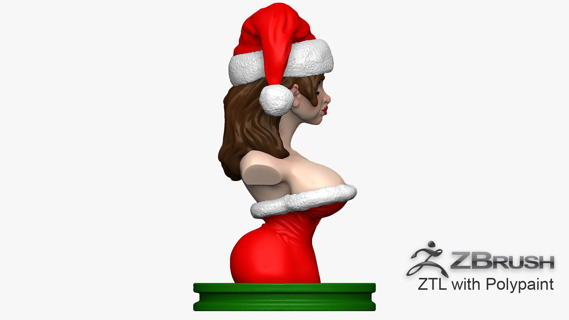Sexy Santa Helper 3d Printable Bust 3D print model_12