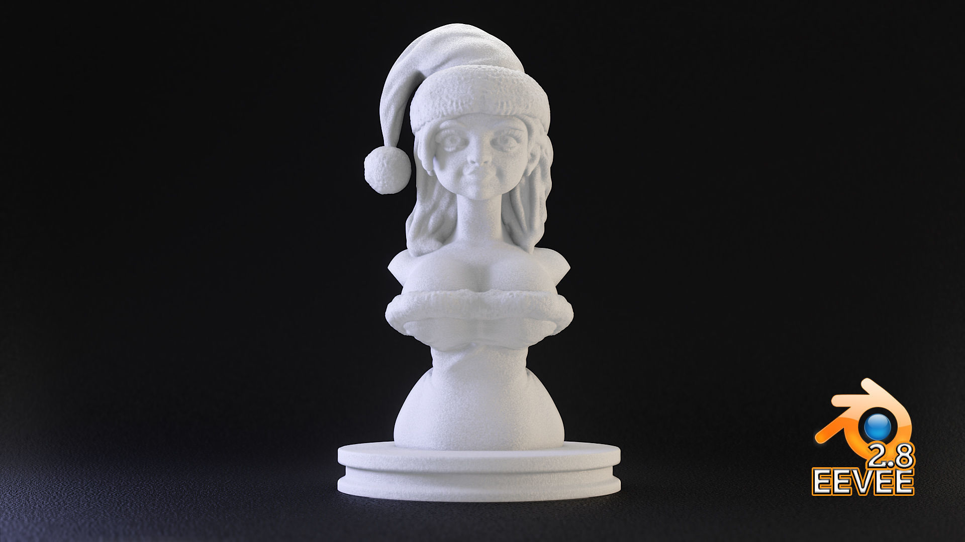 Sexy Santa Helper 3d Printable Bust 3D print model_3