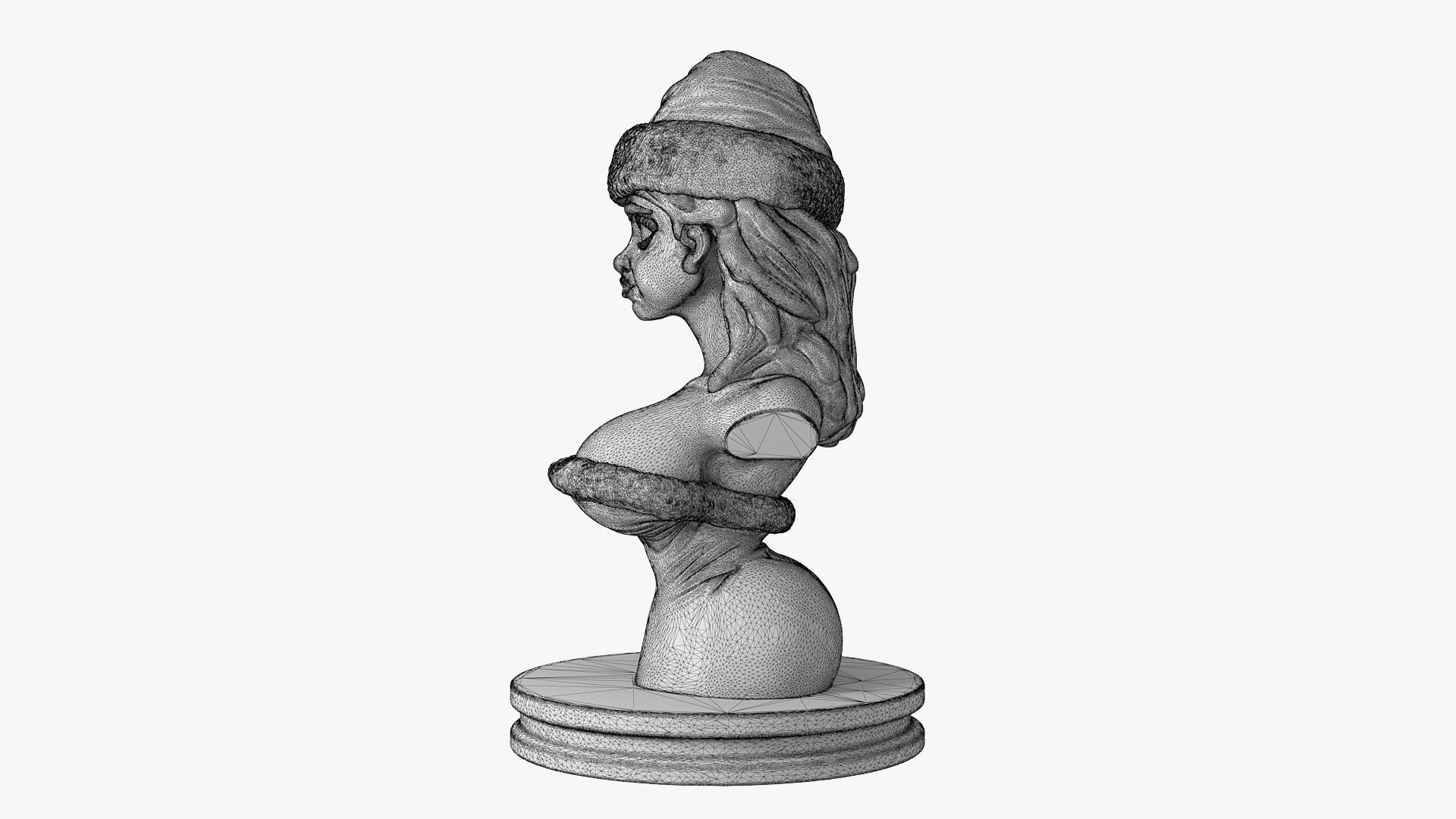 Sexy Santa Helper 3d Printable Bust 3D print model_17