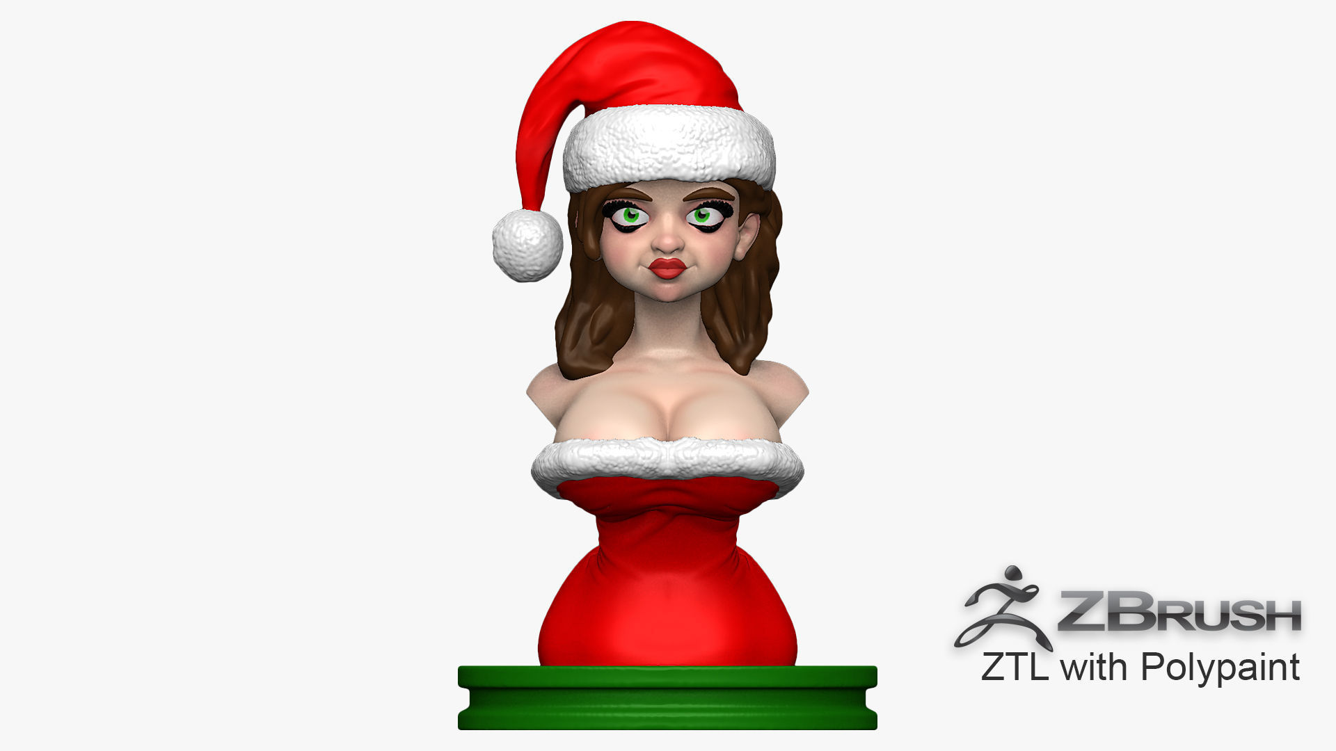 Sexy Santa Helper 3d Printable Bust 3D print model_11