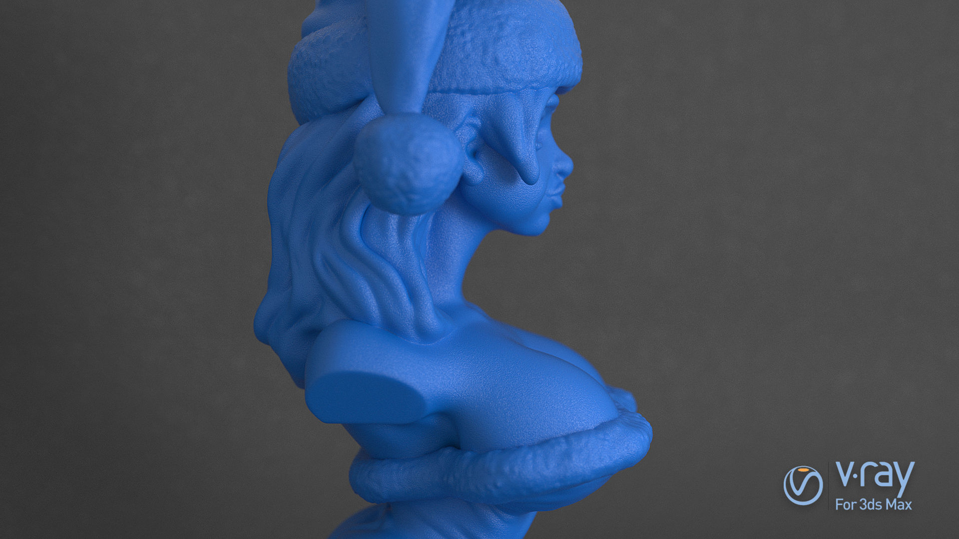 Sexy Santa Helper 3d Printable Bust 3D print model_8