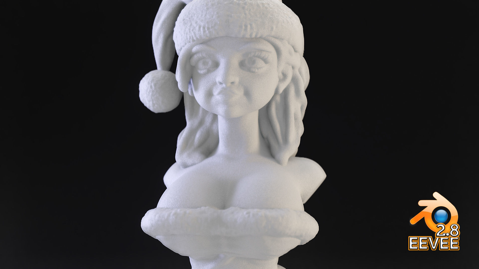 Sexy Santa Helper 3d Printable Bust 3D print model_5