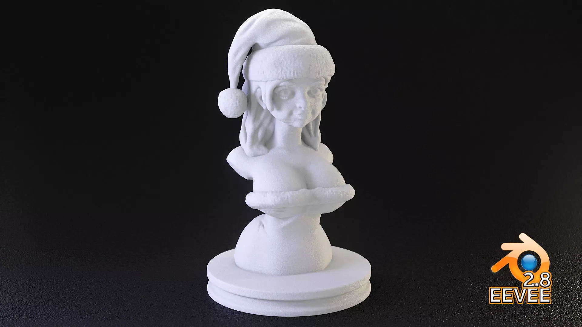 Sexy Santa Helper 3d Printable Bust 3D print model_0