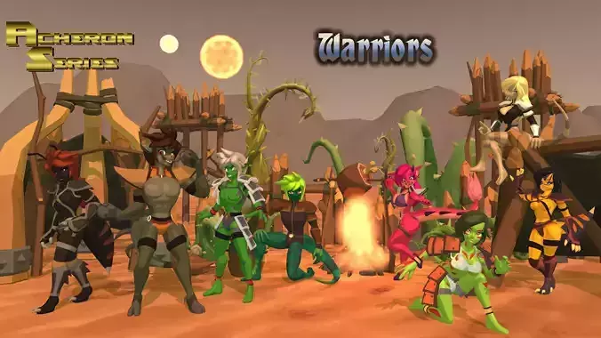 Acheron Warrior Outfits Low-poly 3D model