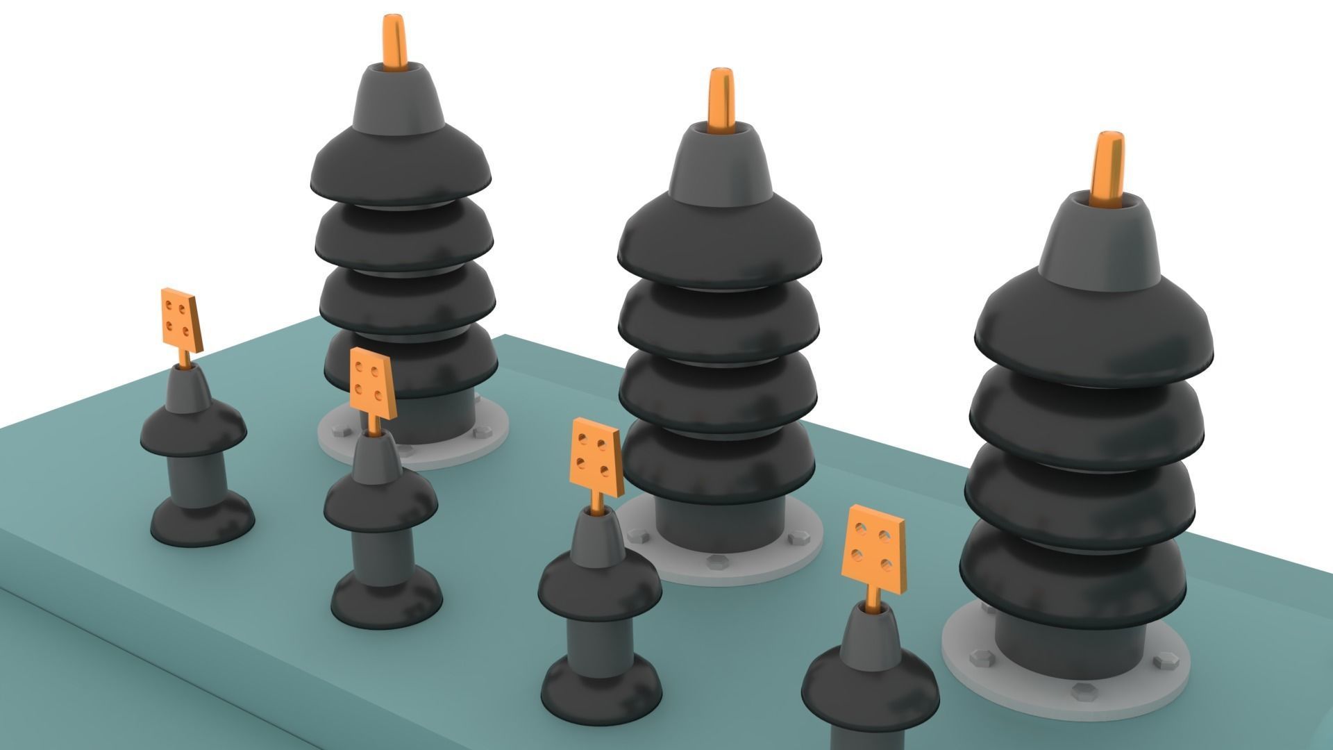 Electrical Power Transformer - Electrical Engineering 3D model_7