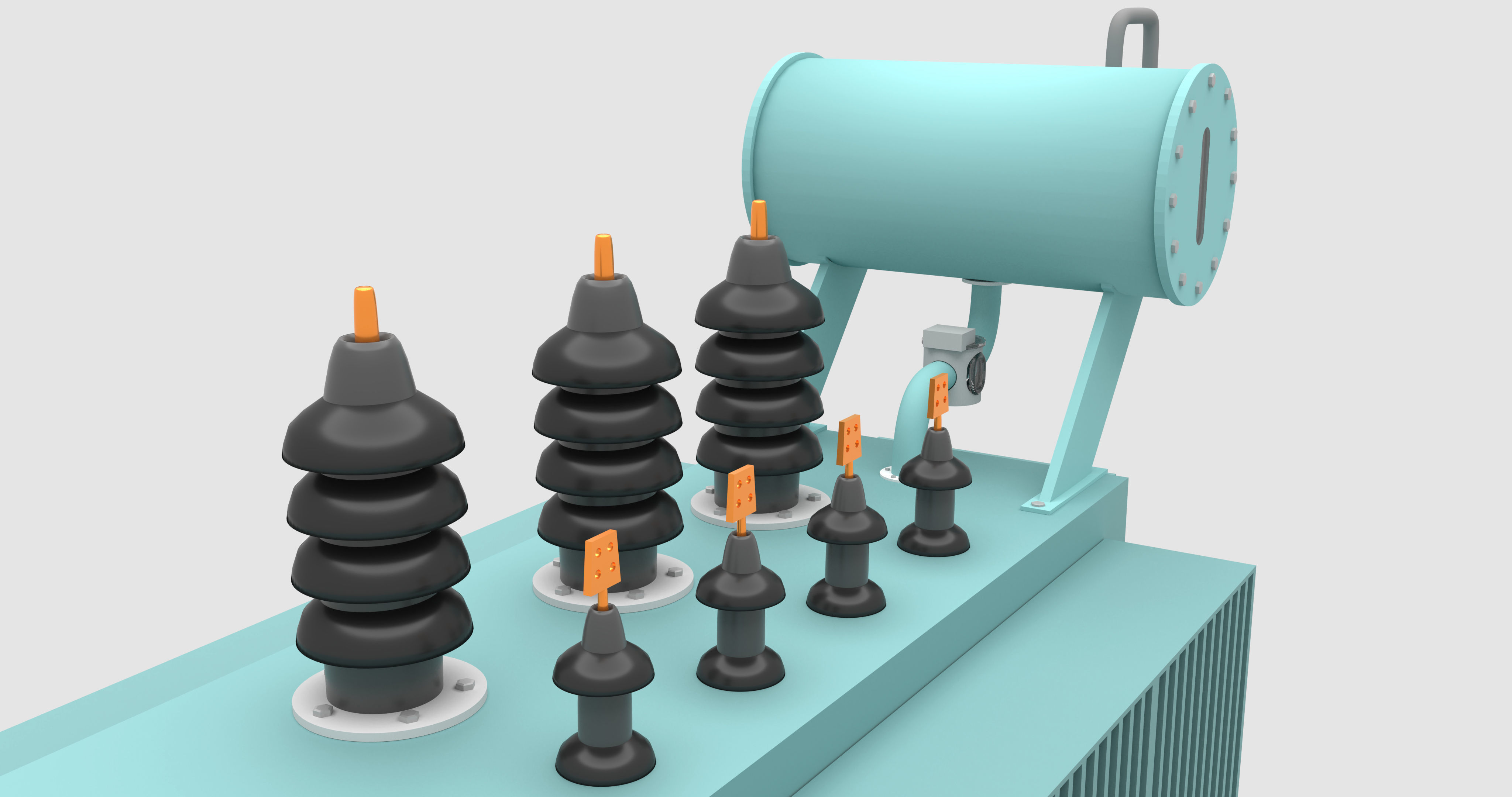 Electrical Power Transformer - Electrical Engineering 3D model_6