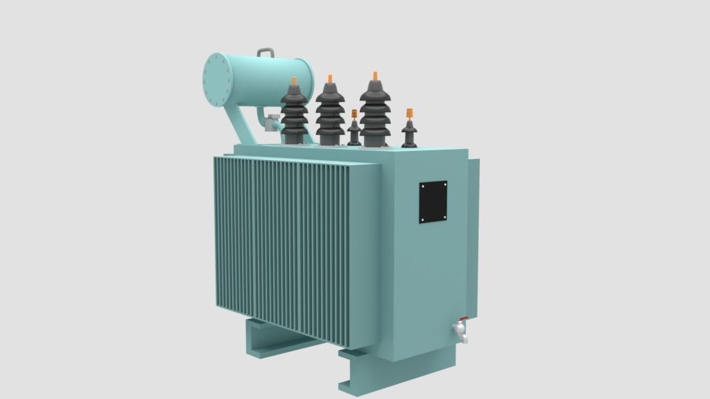 Electrical Power Transformer - Electrical Engineering 3D model_5