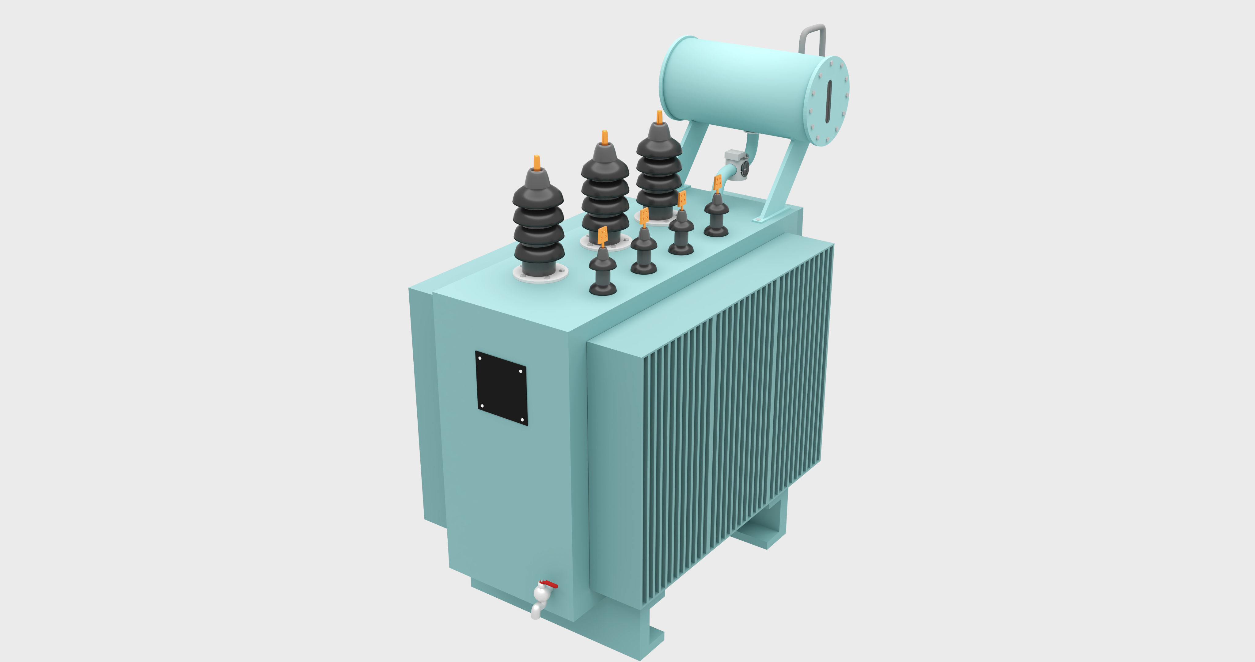 Electrical Power Transformer - Electrical Engineering 3D model_4