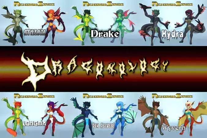 Acheron Series Dragonology 3D Model Collection