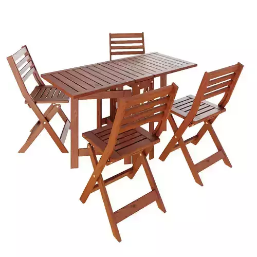 applaro folding table and chairs 3D model