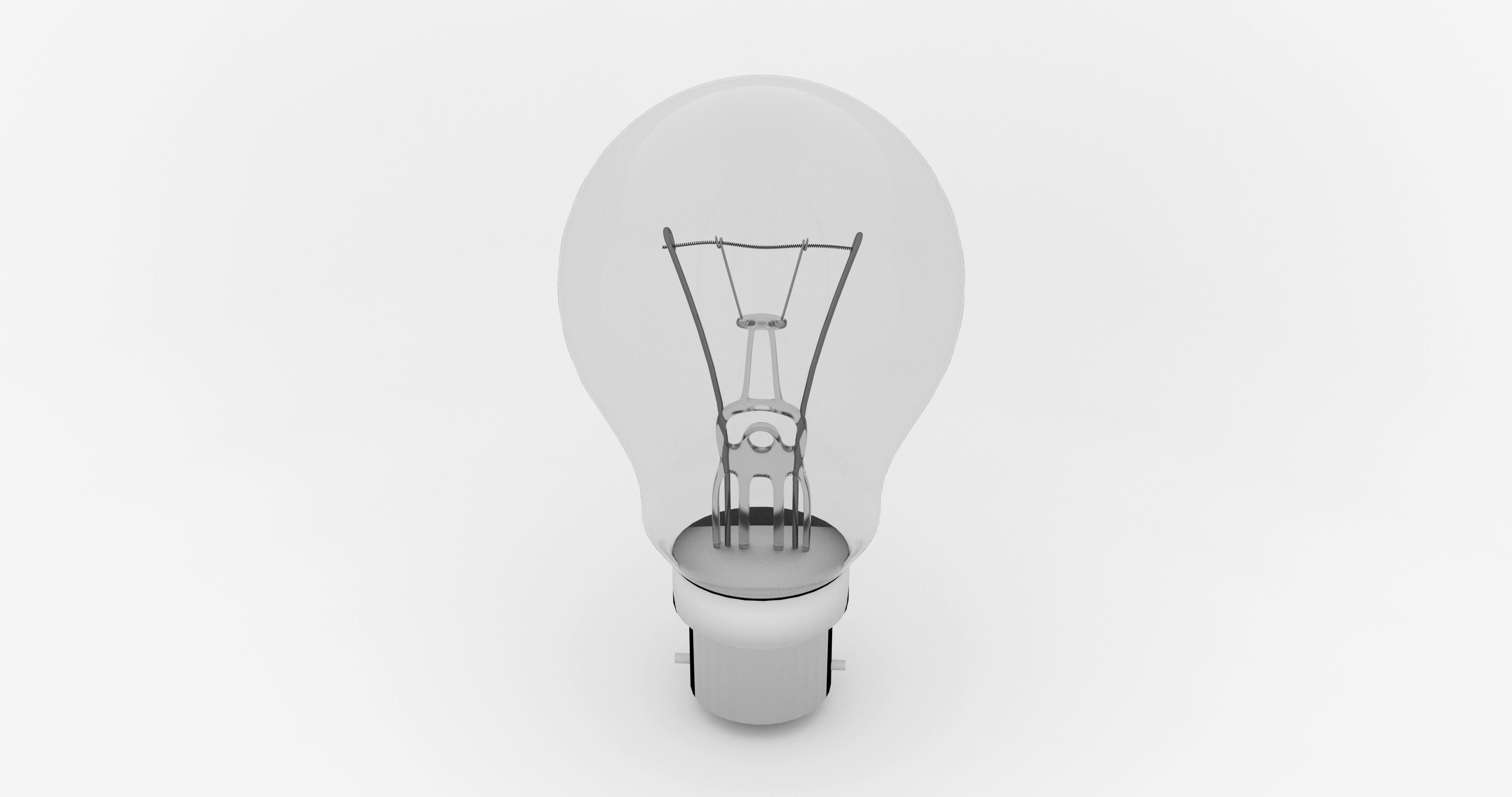 Incandescent Light Bulb With Filament Glow Low-poly 3D model_2