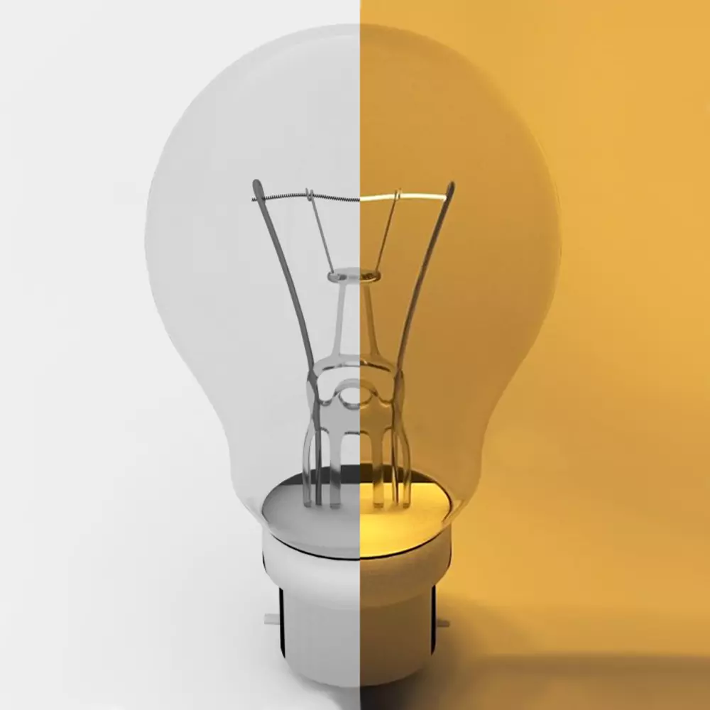 Incandescent Light Bulb With Filament Glow Low-poly 3D model_0